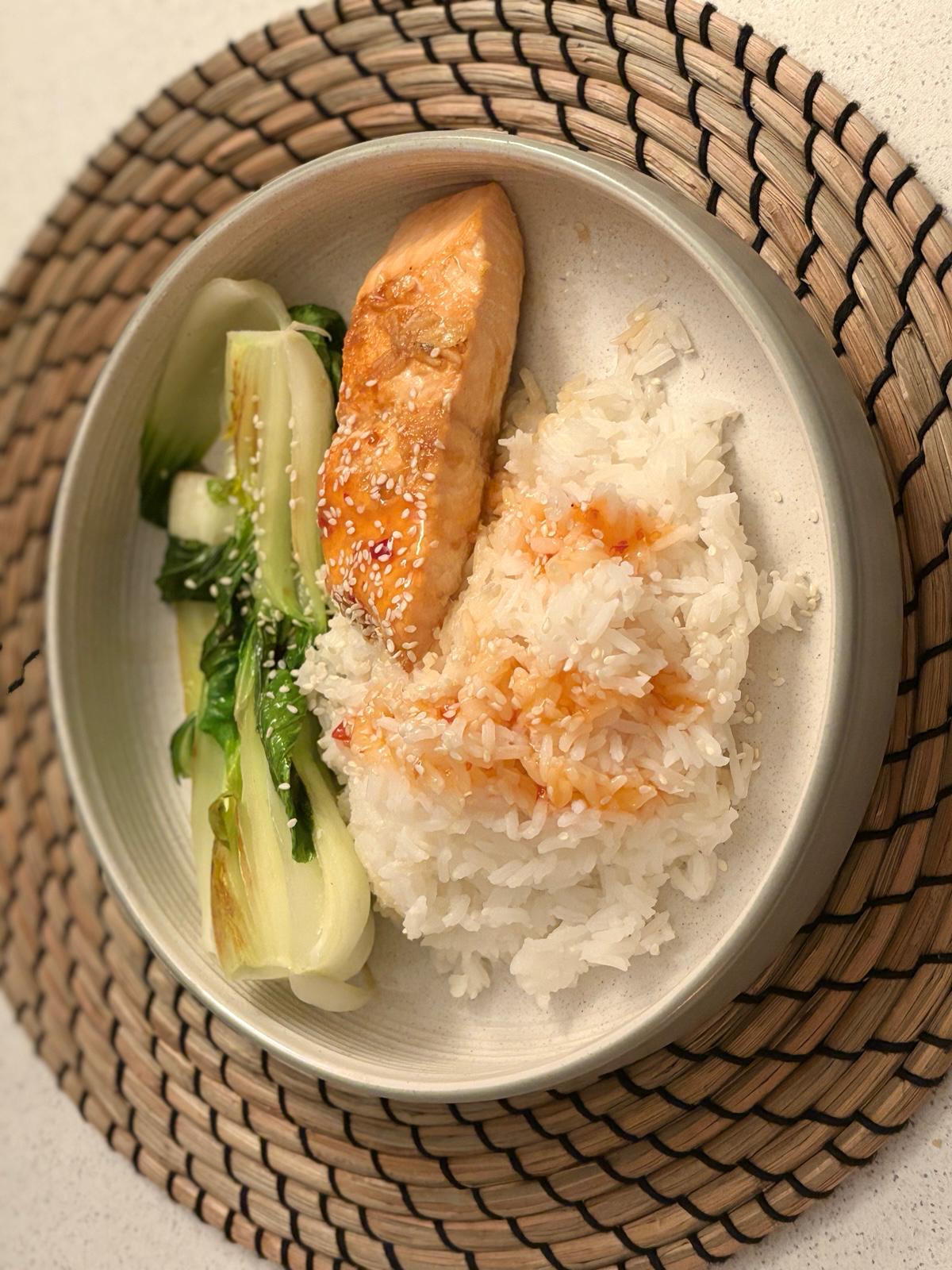 Teriyaki Salmon and Rice
